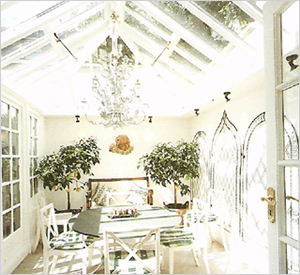 The pitched roof conservatory by the Stenik specialist team has extended the living space and complements other features in this splendid Georgian family home.